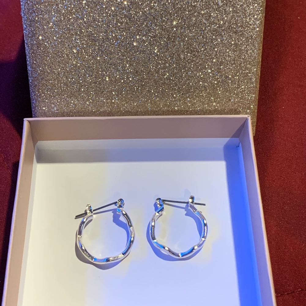 Silver hoop earrings